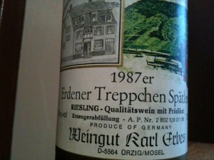 1987 Karl Erbes Erdener Treppchen Riesling Spätlese