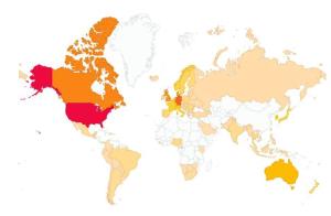 My visitors Map May 2012 until May 2013