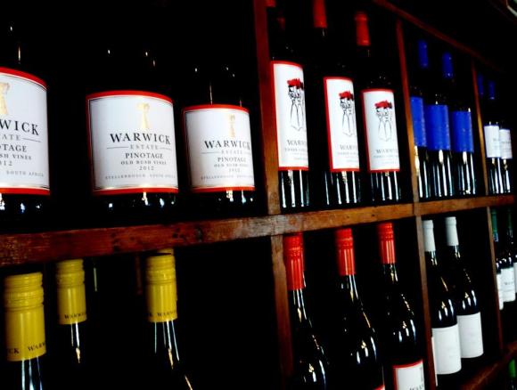 Warwick's iconic and easy to recognize labels, Three Cape Ladies in the center